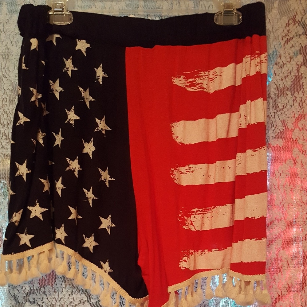 Red White & Blue Flag shorts